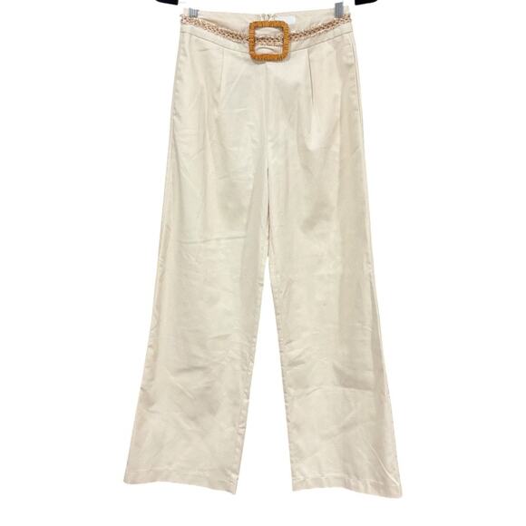 Lena Pants - LENA Pants Women Cream Small Cotton Linen
